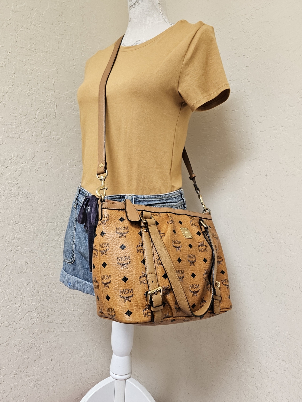 MCM Two Way Handle Small Tote Bag AUTHENTIC